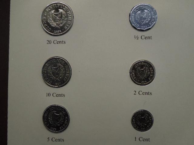 Republic of Cyprus.  6 Coin Uncirculated Set. (1 of 2)