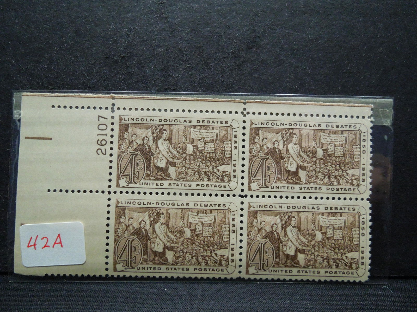 Lincoln-Douglas Debate 1858-1958 U.S. 4c Stamp.  4 (1 of 2)