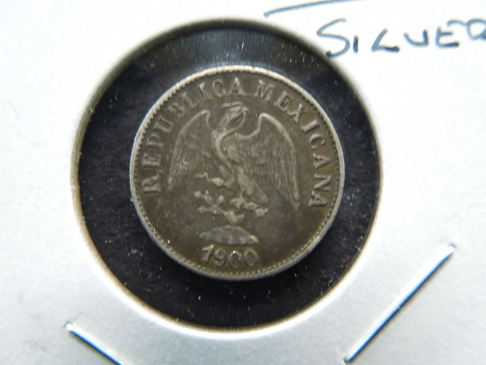 1900 Mexico 10 Centavos.  Silver. (1 of 3)