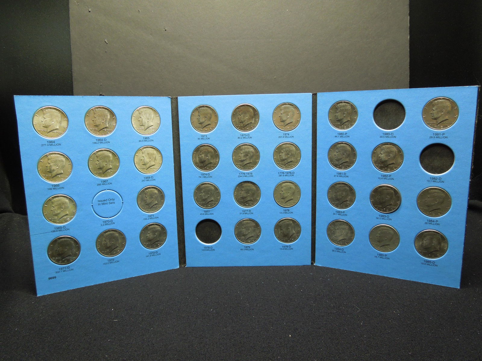 1964-1985 Kennedy Half Dollar Book, Near Complete, (32) (1 of 7)