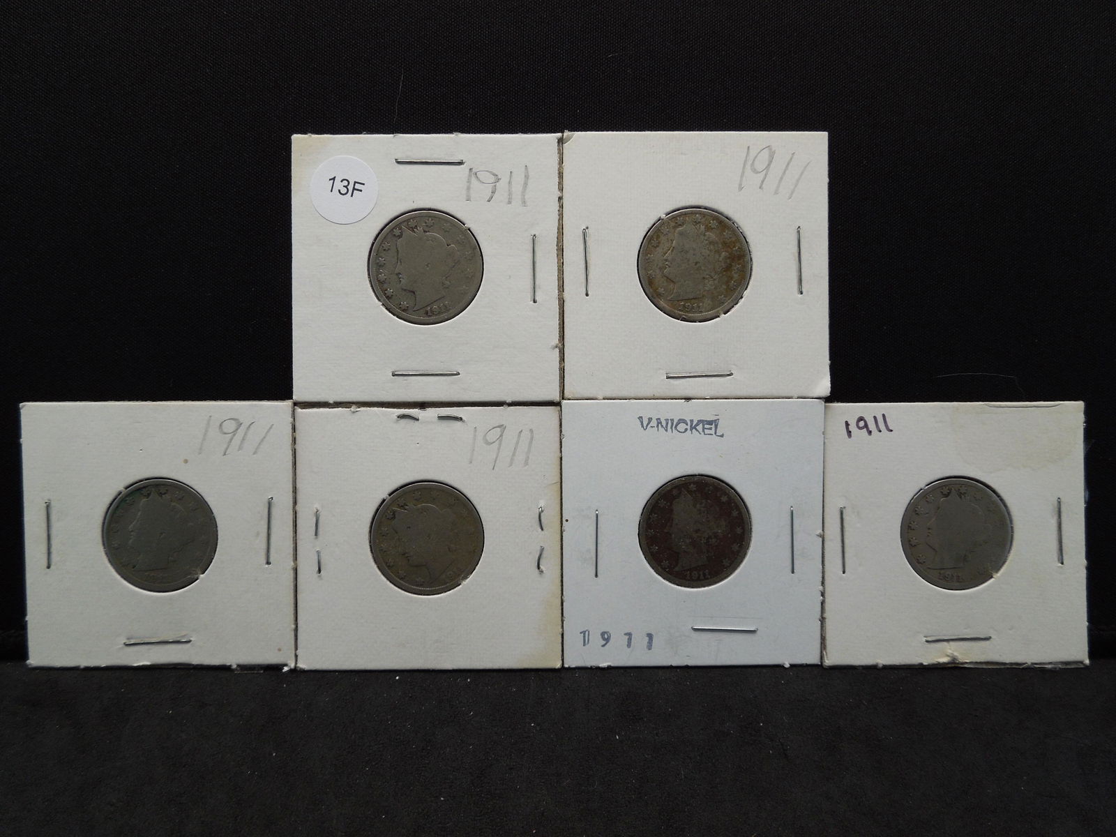 (6) 1911 V Nickels (1 of 7)
