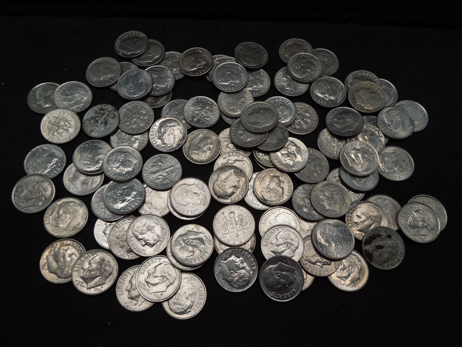 (100) Mixed Dates Roosevelt Dimes Clad (1 of 4)