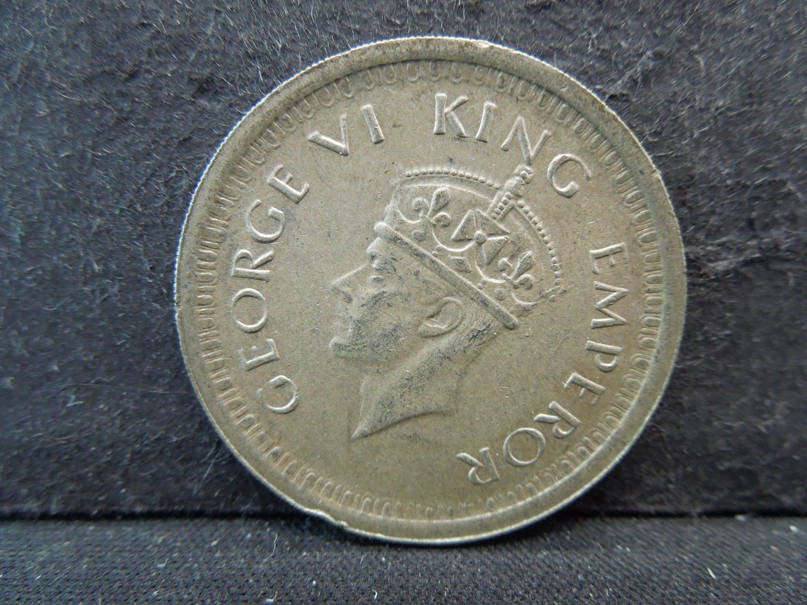 1944 India One Rupee 50% Silver Coin.  Coin Weighs 0.37 (1 of 2)