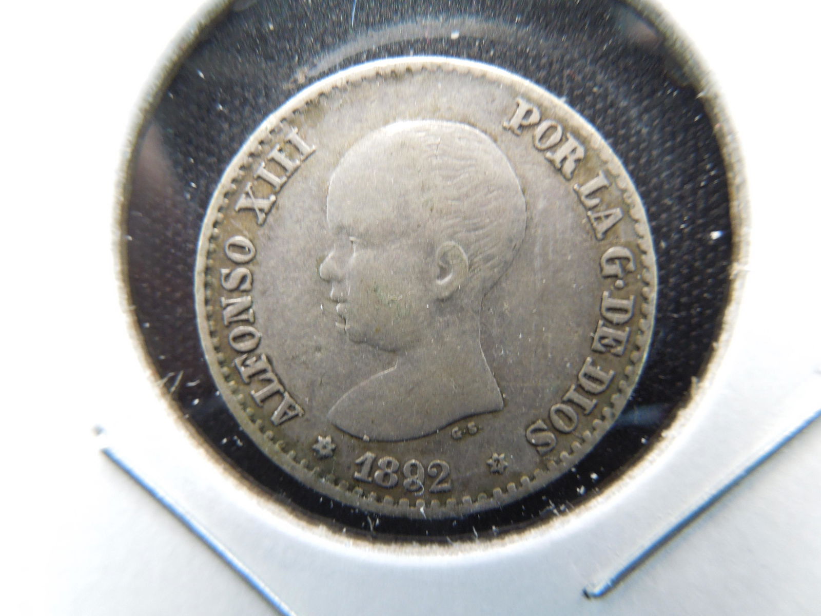 1892 Spain Silver 50 Centavos. (1 of 3)