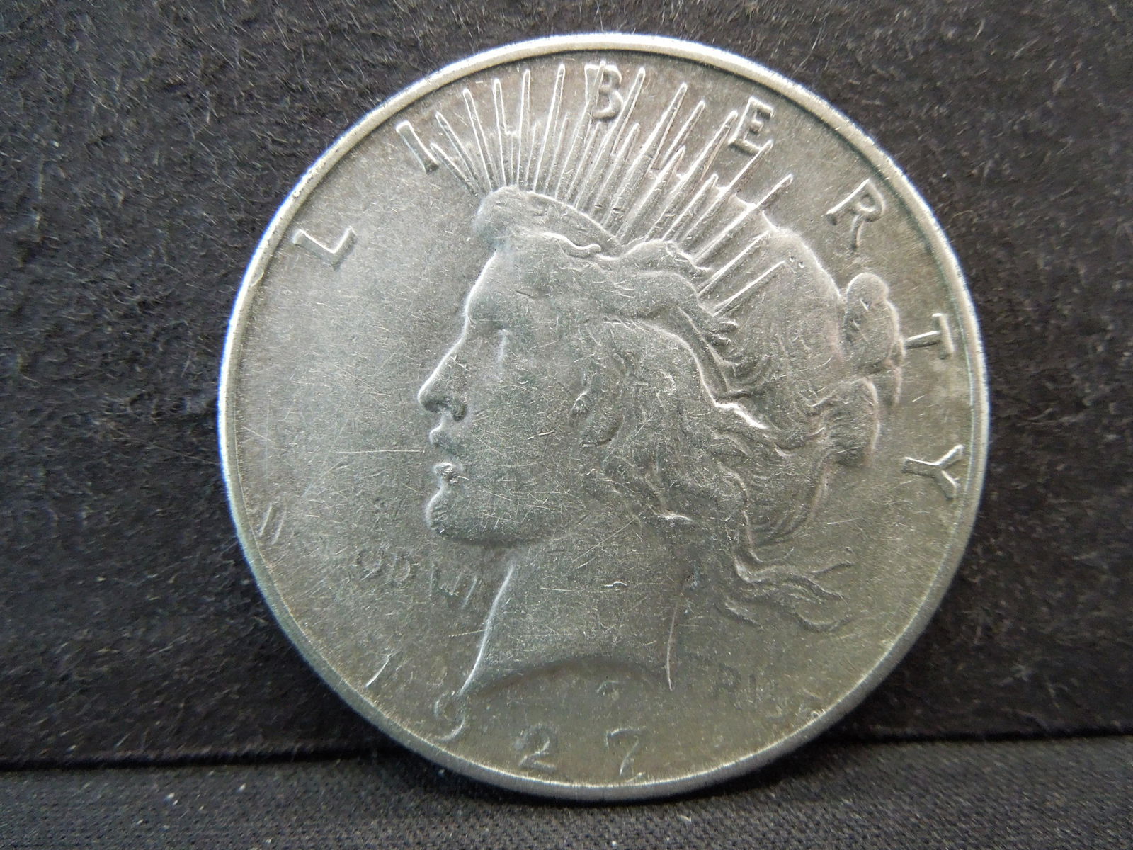 1927-S Semi-Key Date Peace Silver Dollar. (1 of 2)