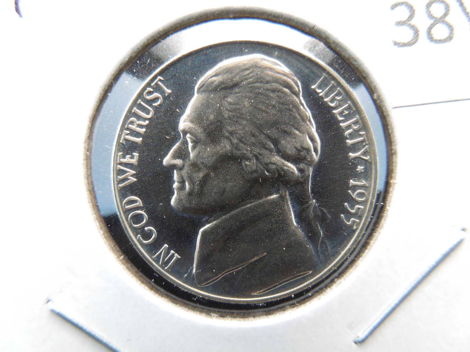 1955 Jefferson 5c.  Gem Proof. (1 of 3)