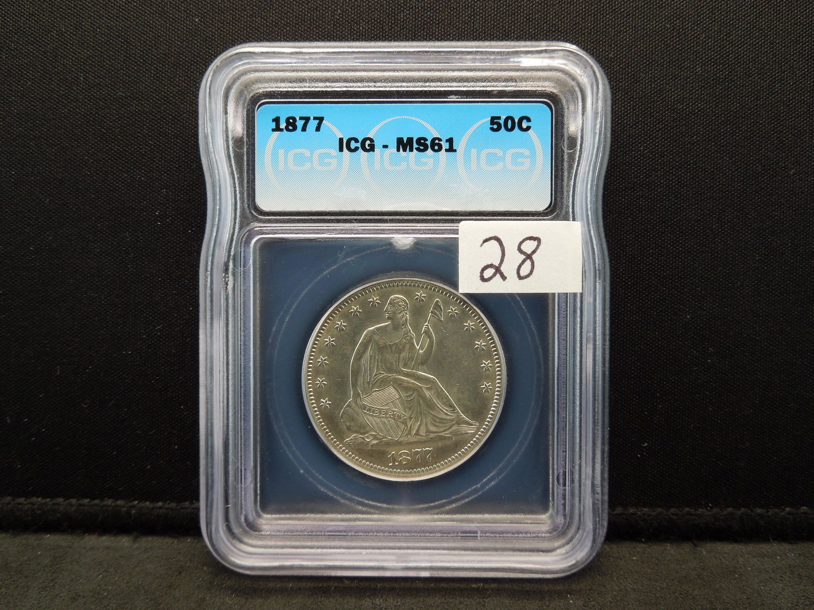 1877 Seated Half Dollar ICG MS61 (1 of 4)