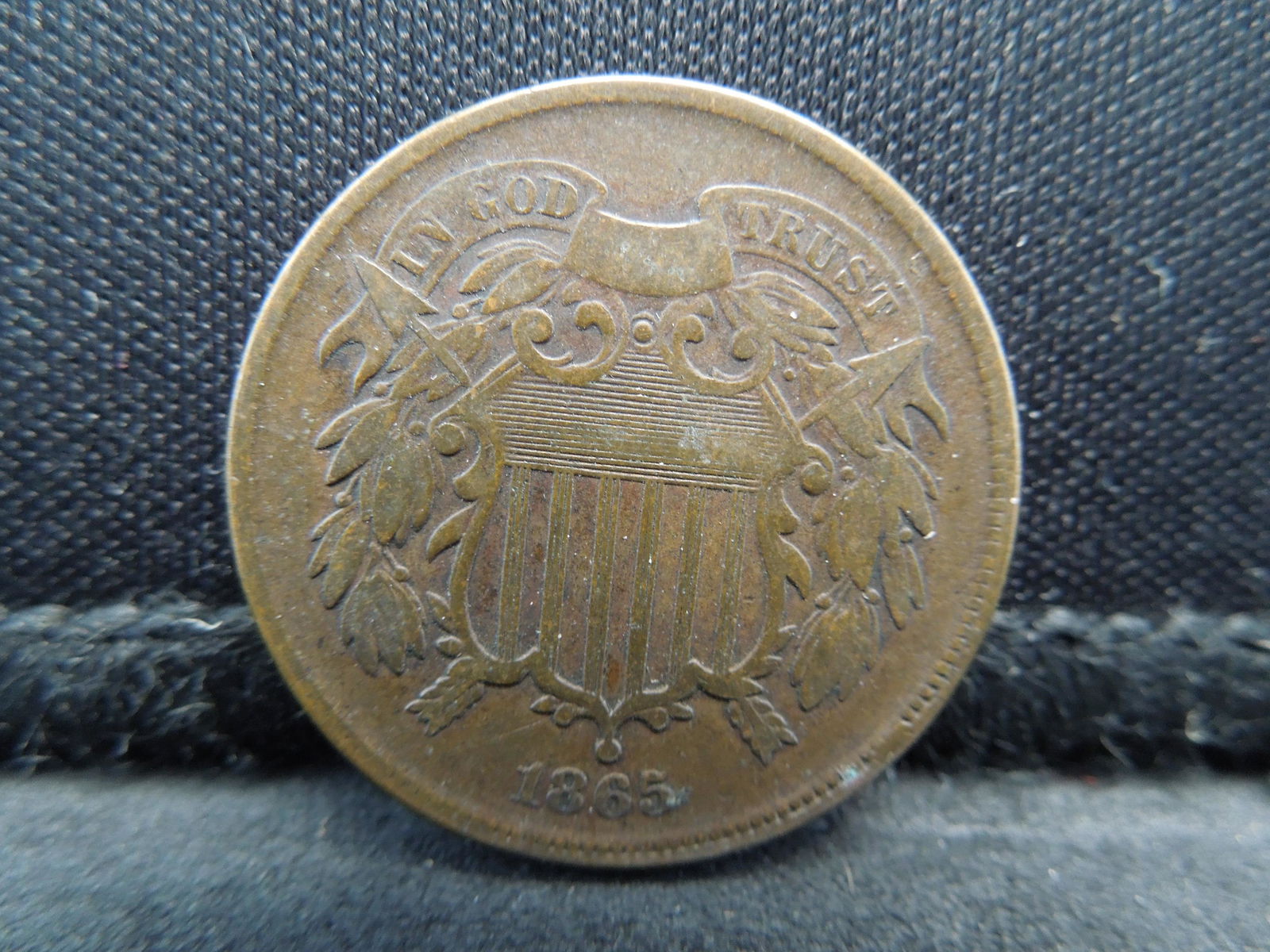 1865 Two Cent Piece Civil War Date Great Details (1 of 2)