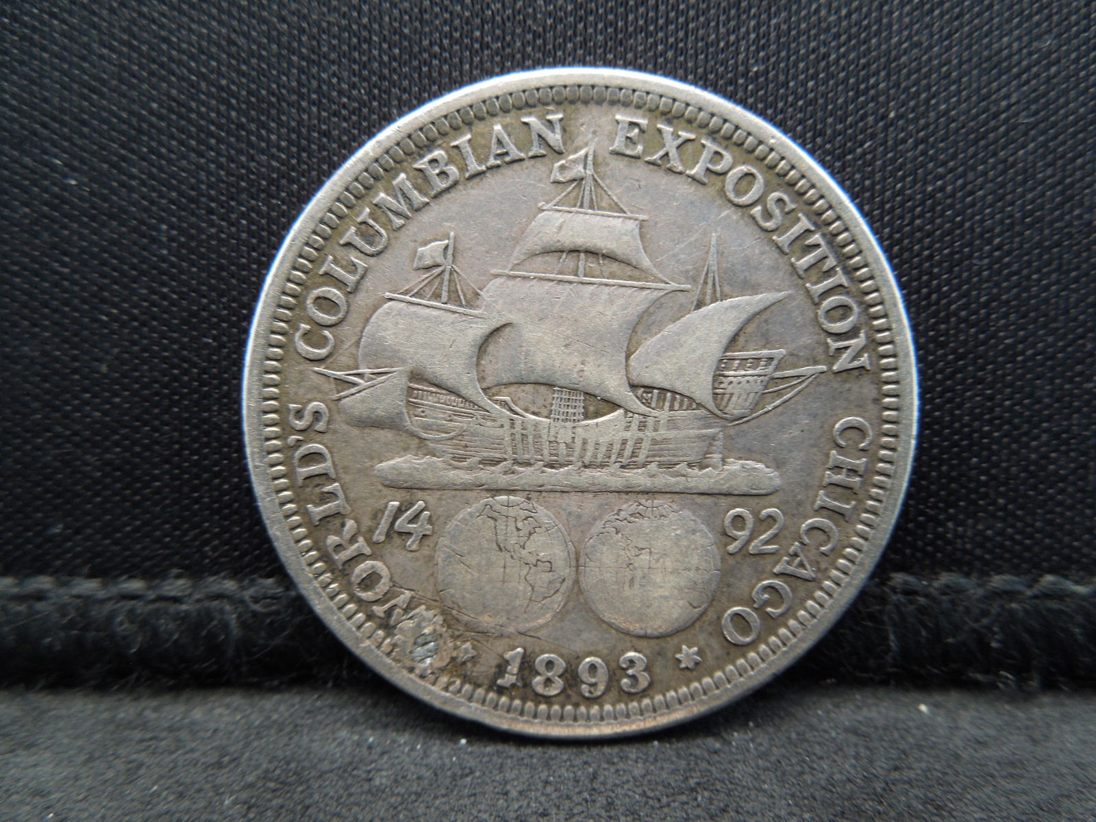 1893 Columbian Half Dollar Commem Plugged (1 of 3)