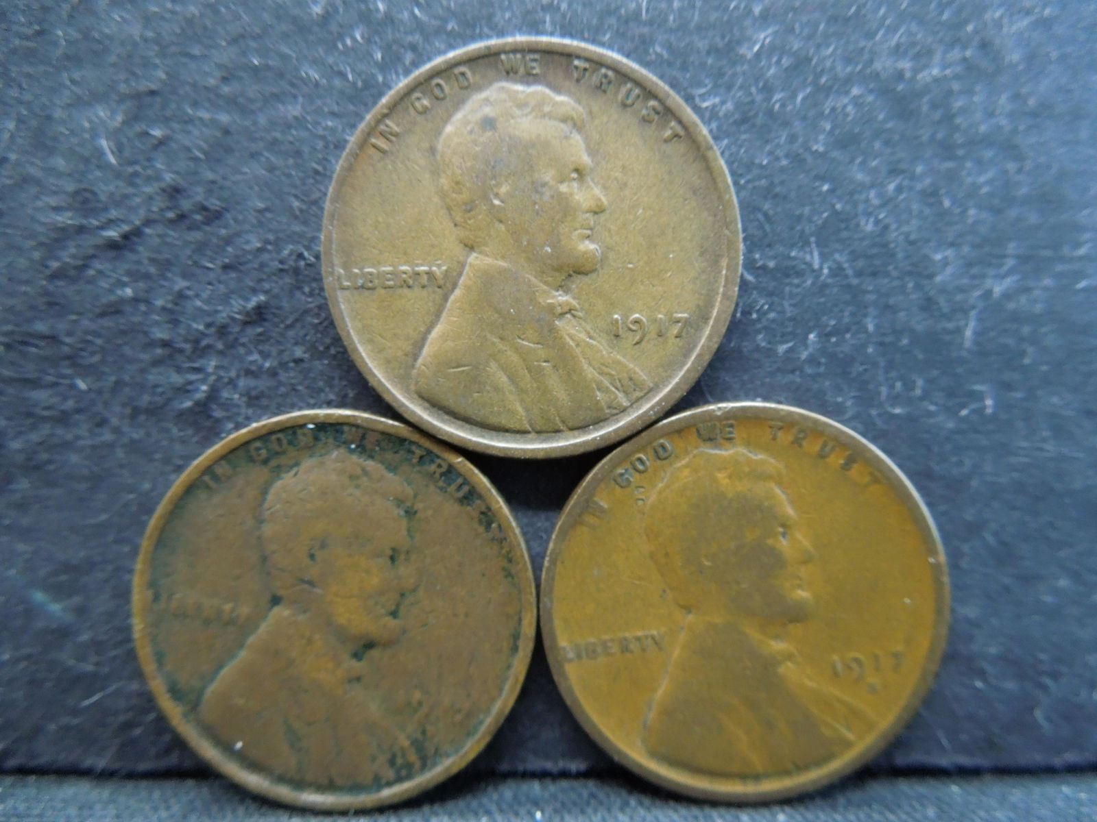 1917 PDS Lincoln Cent Three Coin Set (1 of 2)