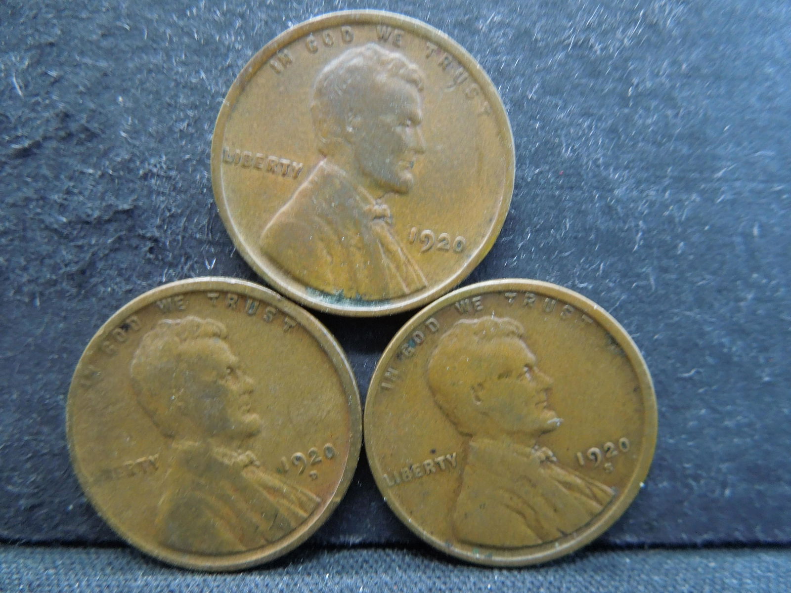 1920 PDS Lincoln Cent Three Coin Set (1 of 2)