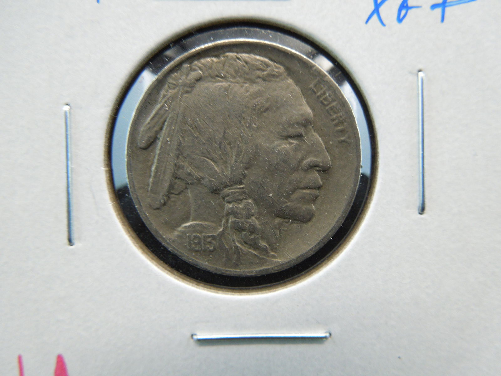 1913 Type 1 Buffalo 5c.  XF+. (1 of 3)