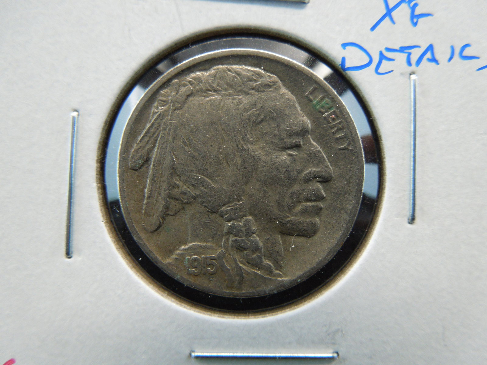 1915-D Buffalo 5c.  XF Details. (1 of 3)