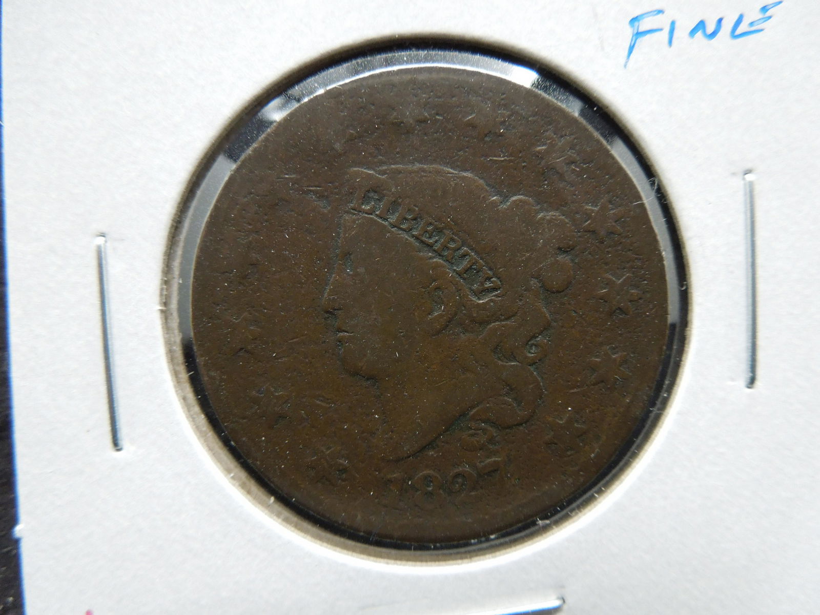 1827 Large 1c.  Fine. (1 of 3)