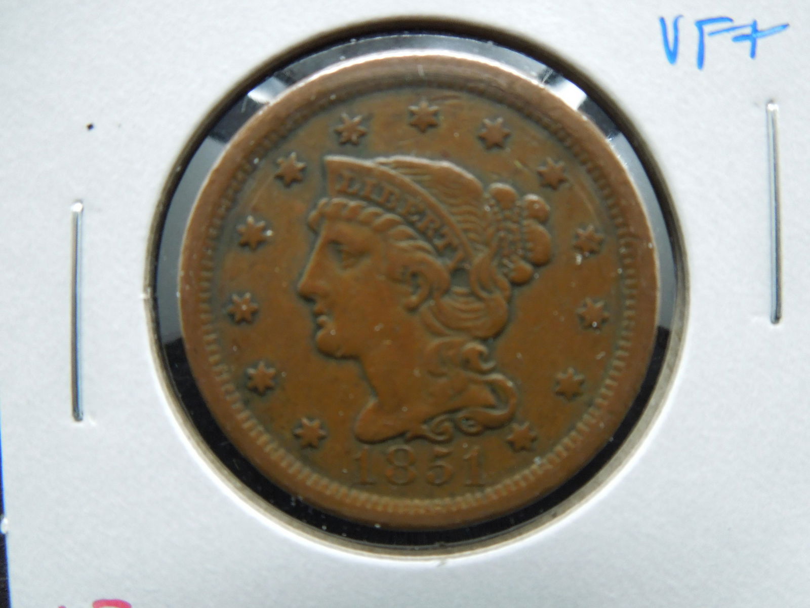 1851 Large 1c.  VF+. (1 of 3)
