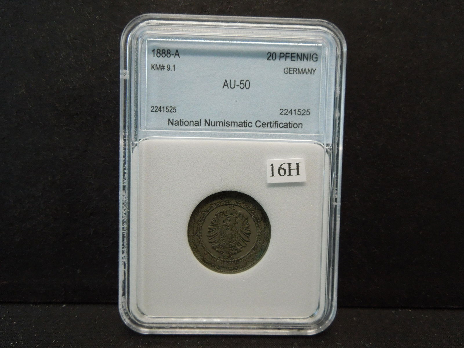 1888-A Germany 20 Pfennig.  NNC AU-50. (1 of 4)