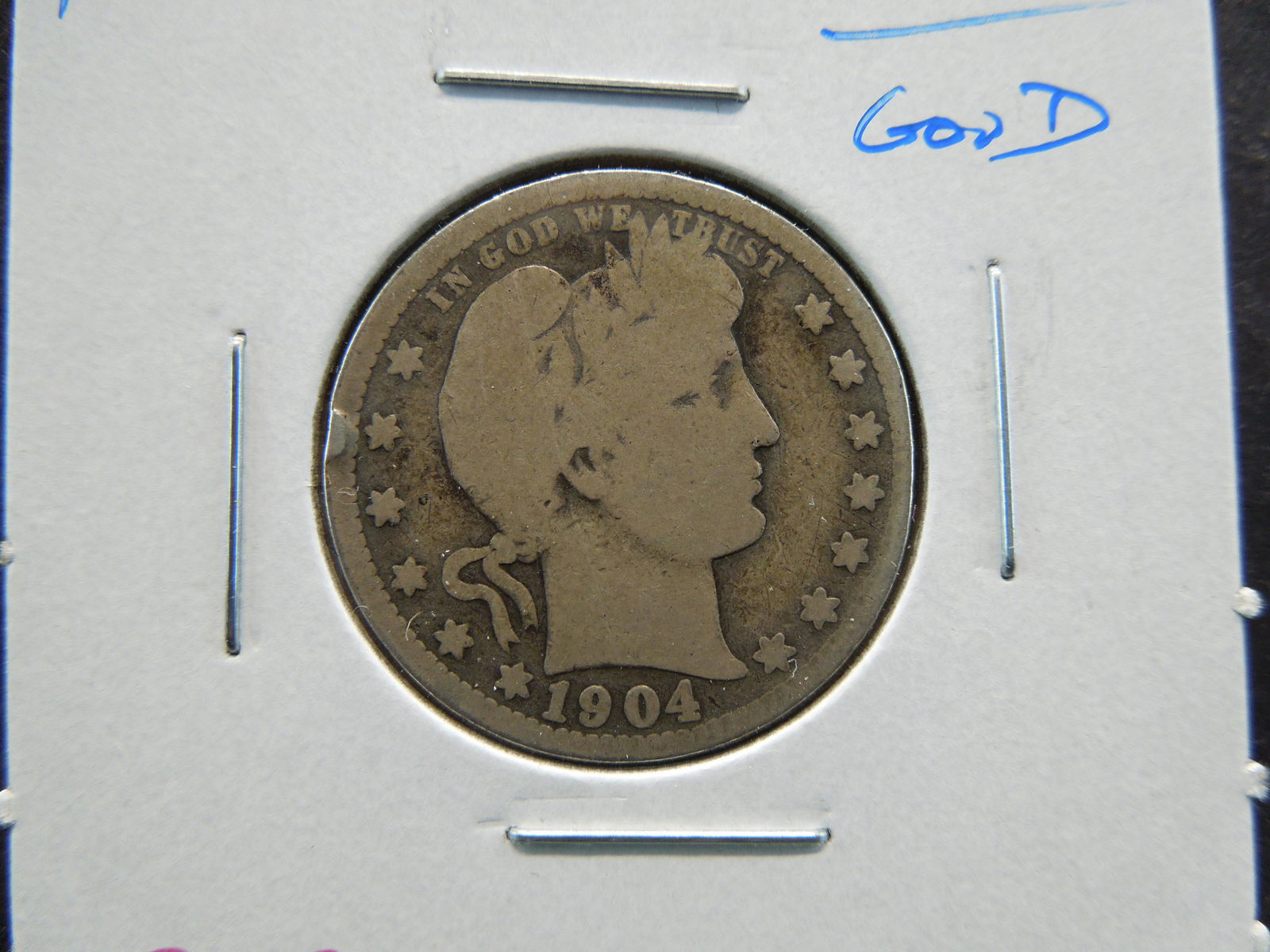 1904-O Barber 25c.  Good. (1 of 2)