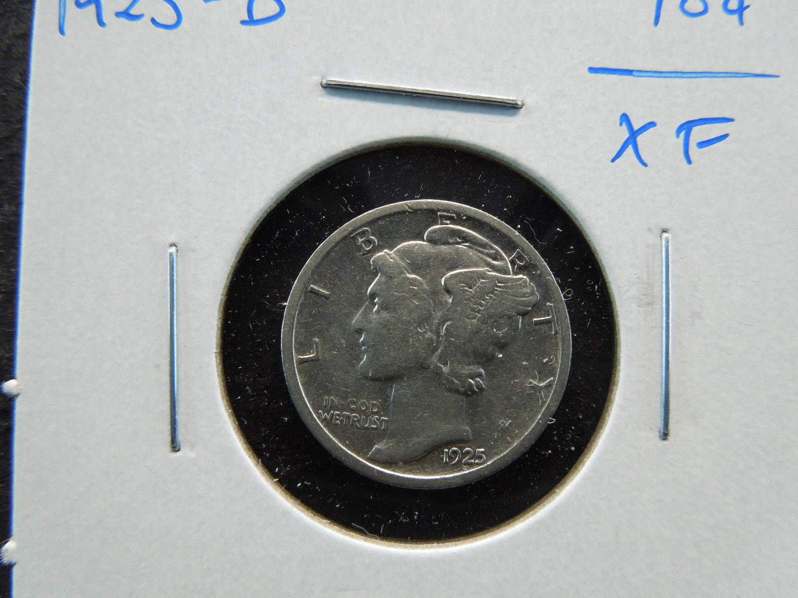 1925-D Mercury 10c.  XF. (1 of 3)