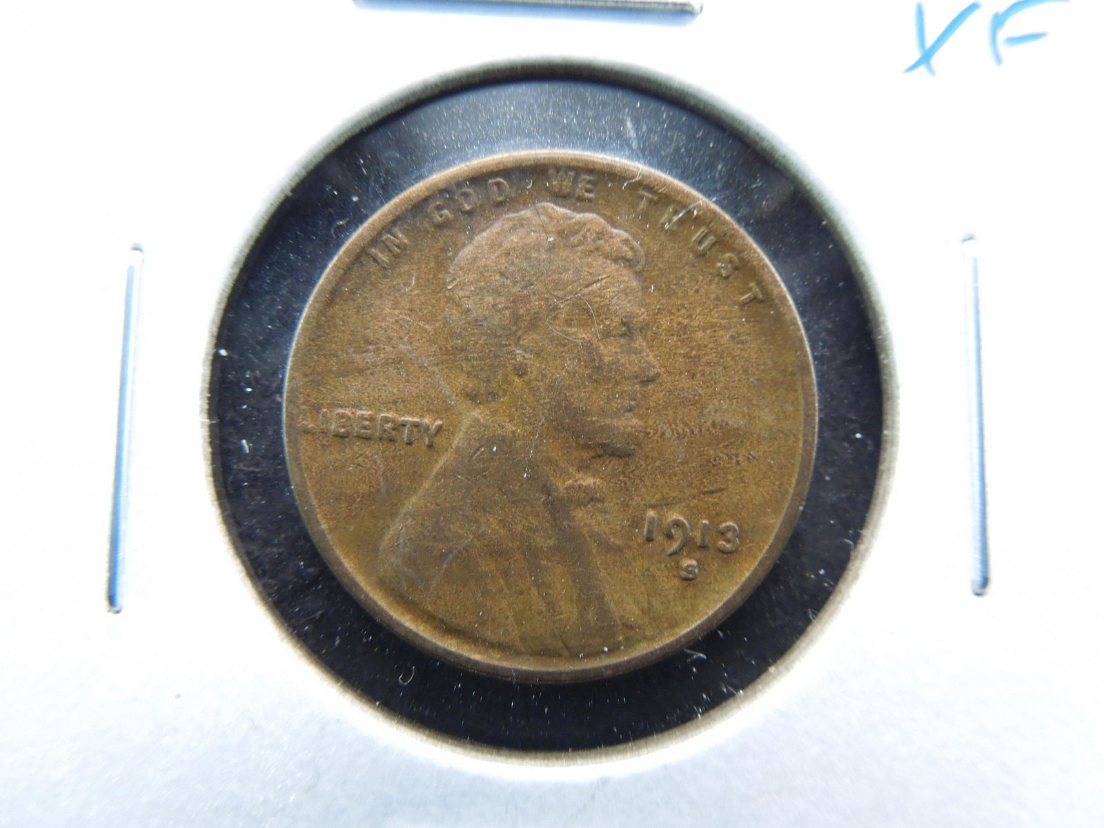 1913-S Lincoln 1c.  XF. (1 of 3)