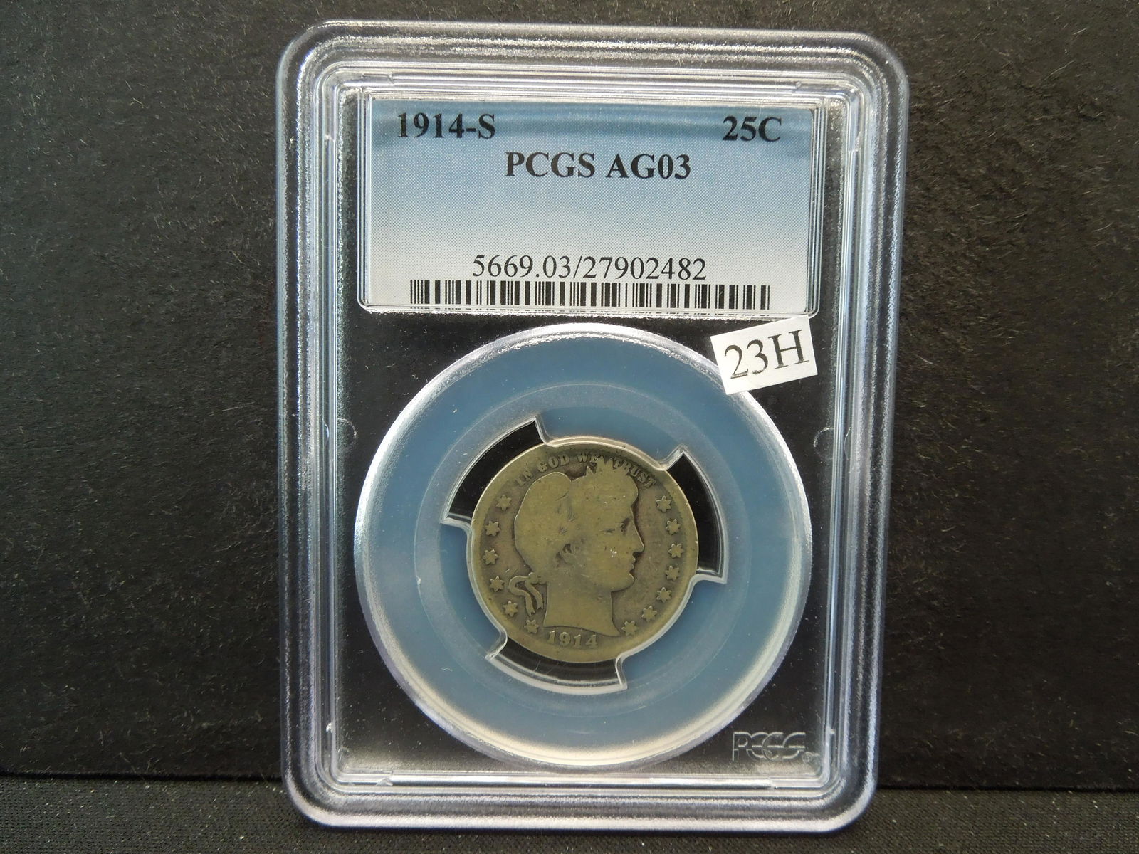 1914-S Barber 25c.  PCGS AG03. (1 of 4)