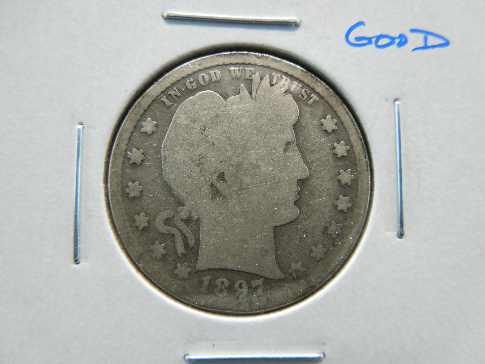 1897-S Barber 25c.  Good. (1 of 3)