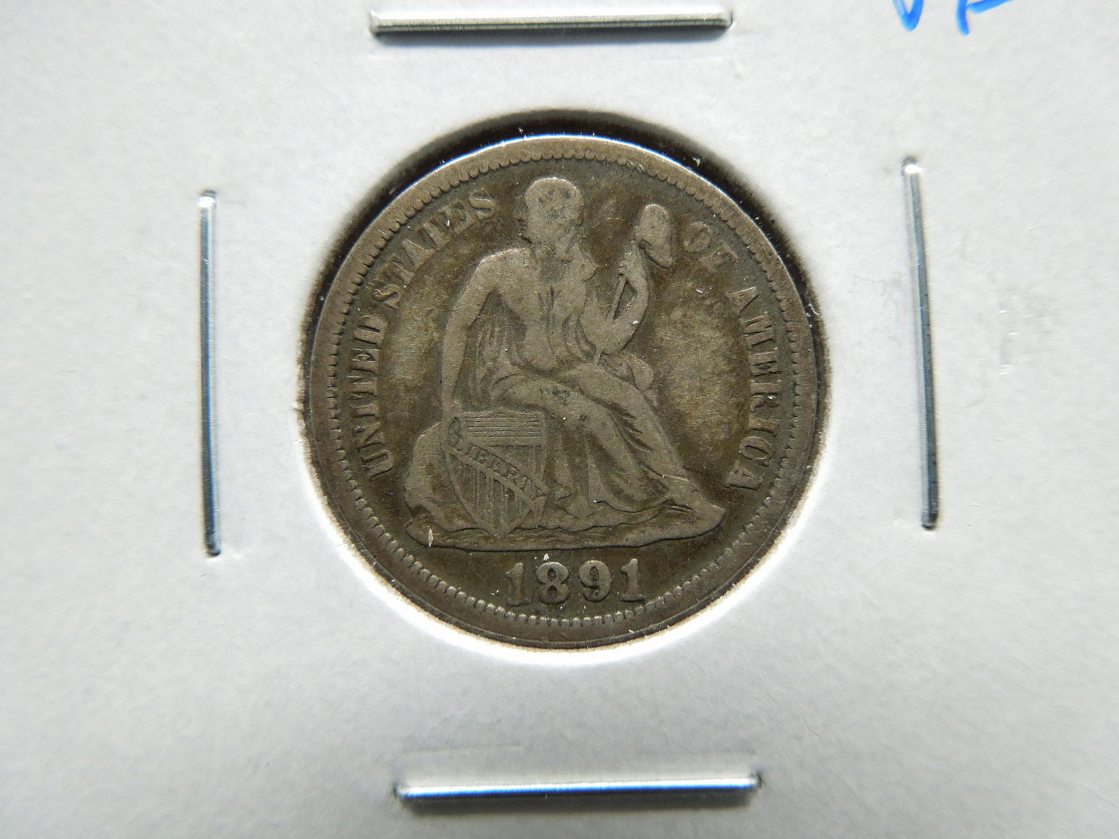 1891-O Seated 10c.  VF. (1 of 3)
