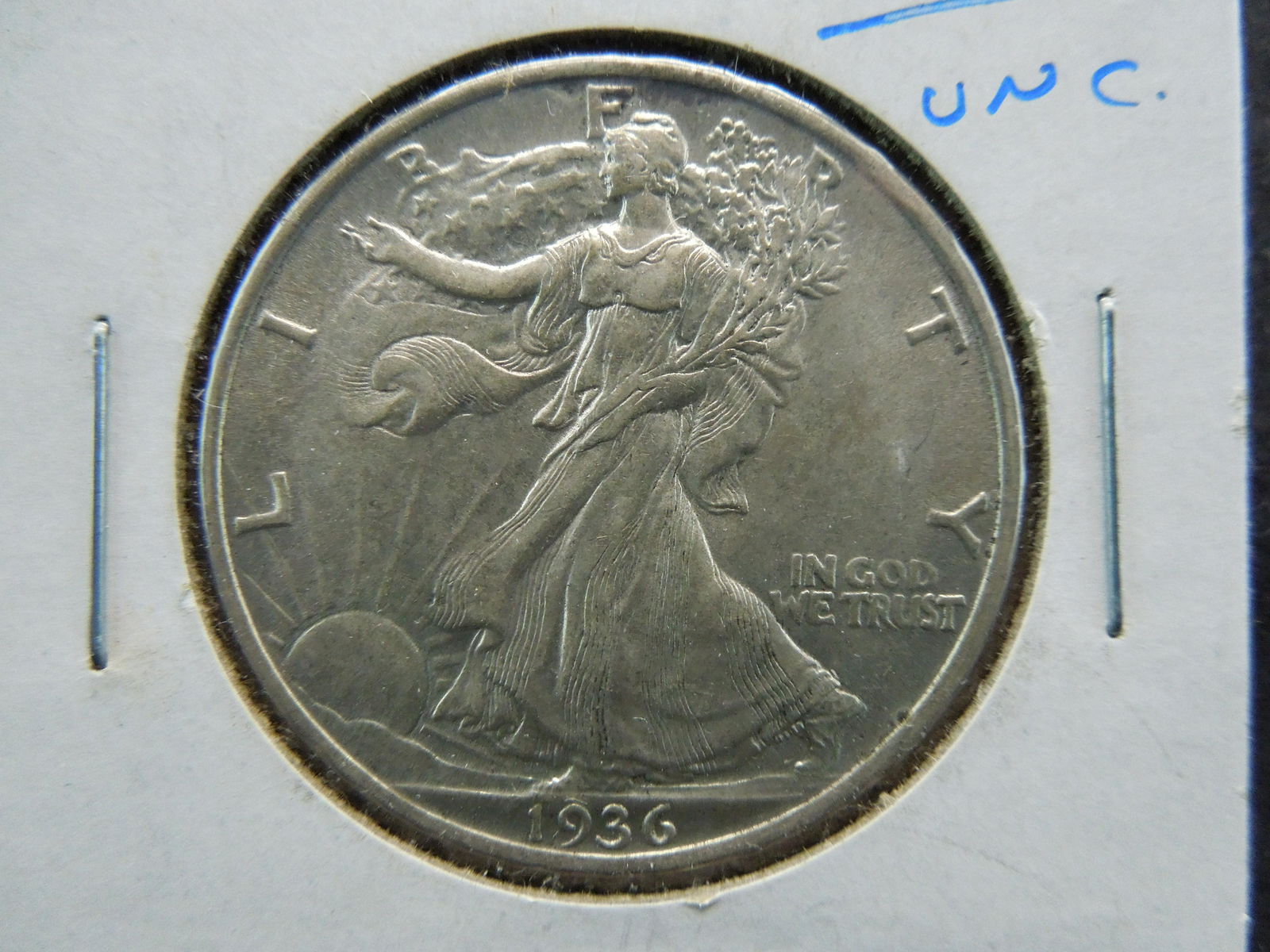 1936 Walking Liberty 50c.  UNC. (1 of 3)