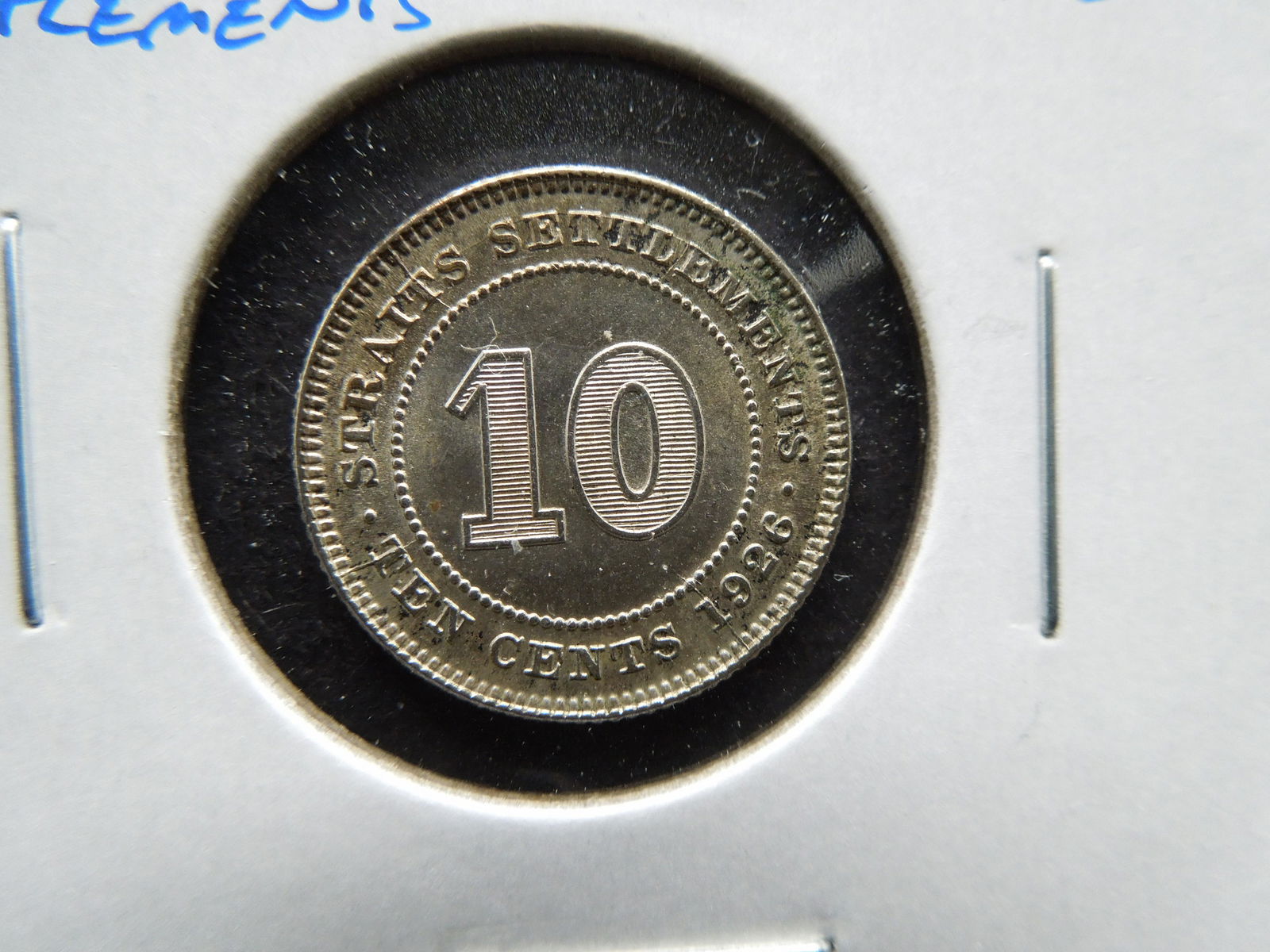 1926 Straits Settlements 10c.  UNC. (1 of 3)