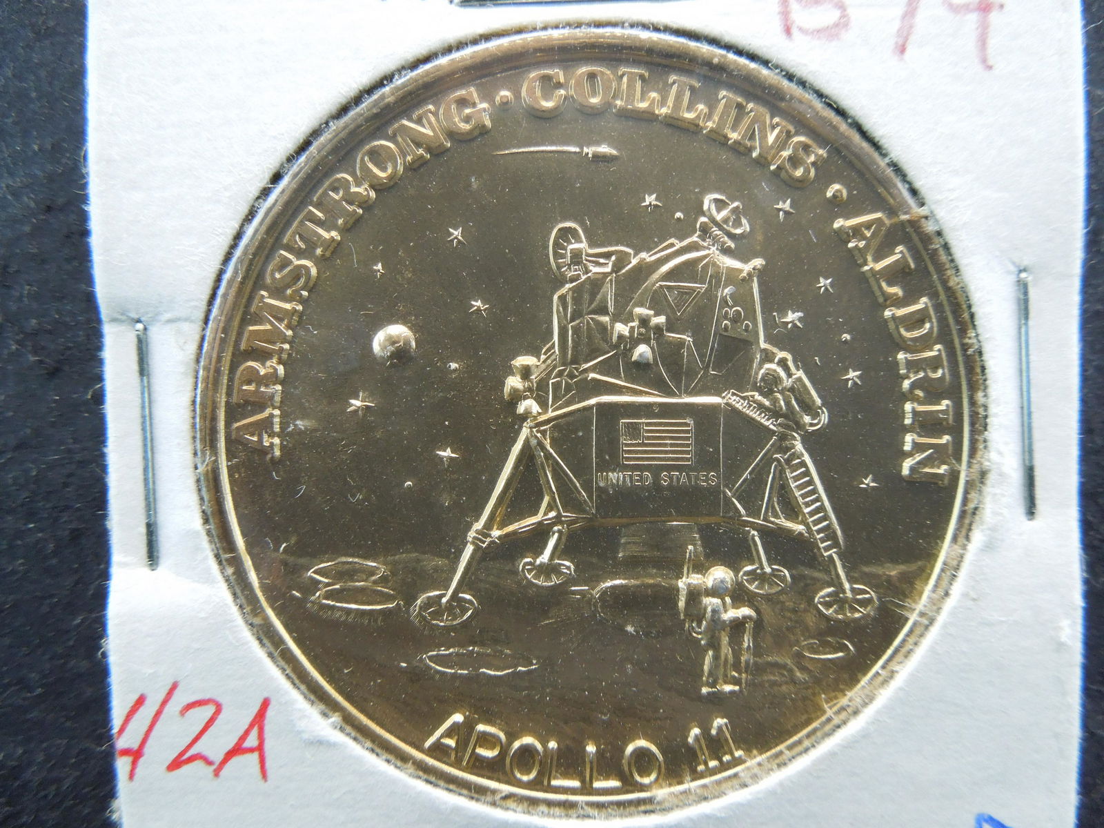 Apollo 11 Medal.  Armstrong, Collins, Aldrin.  First (1 of 3)