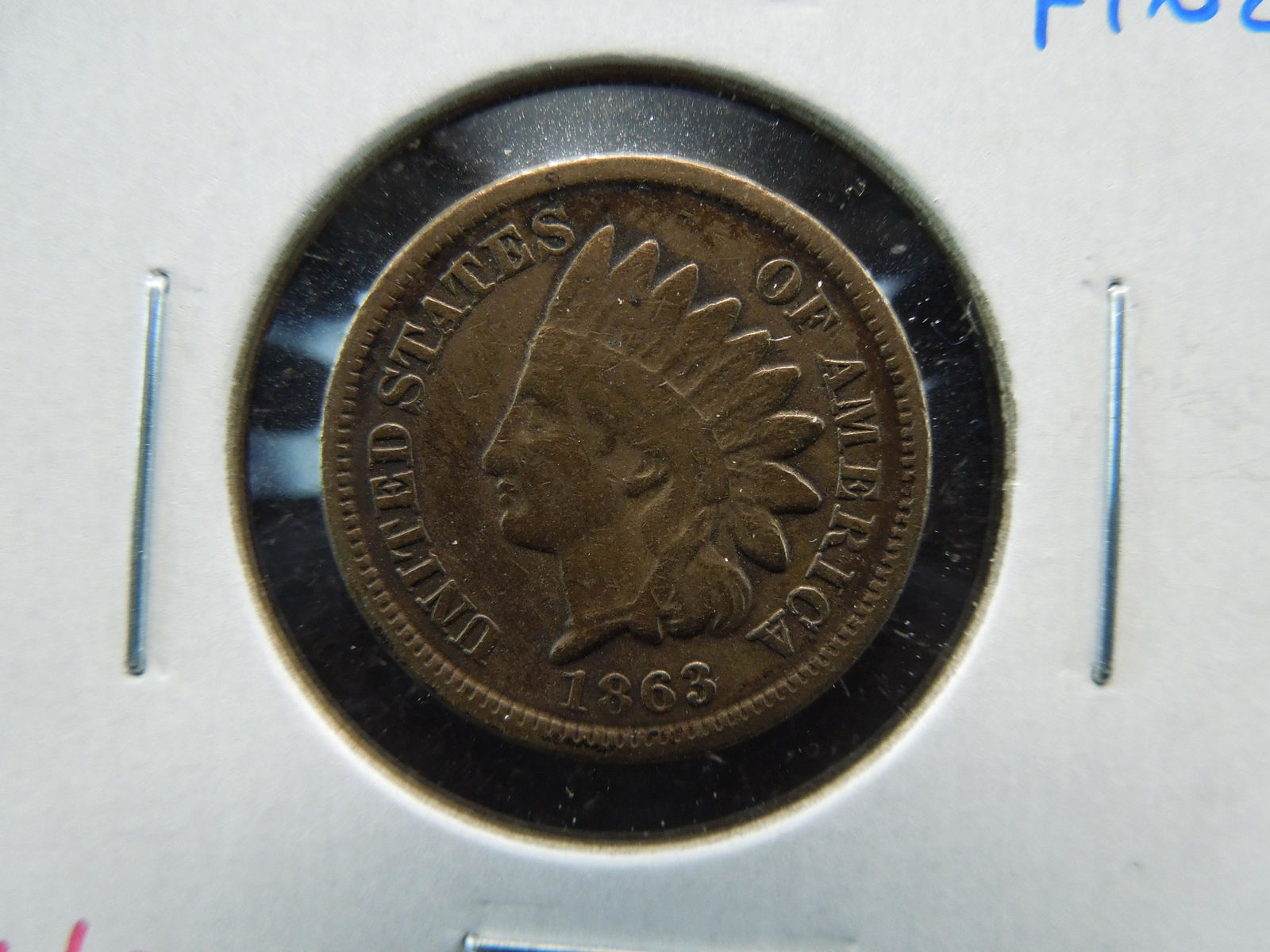 1863 Indian 1c.  Fine. (1 of 3)