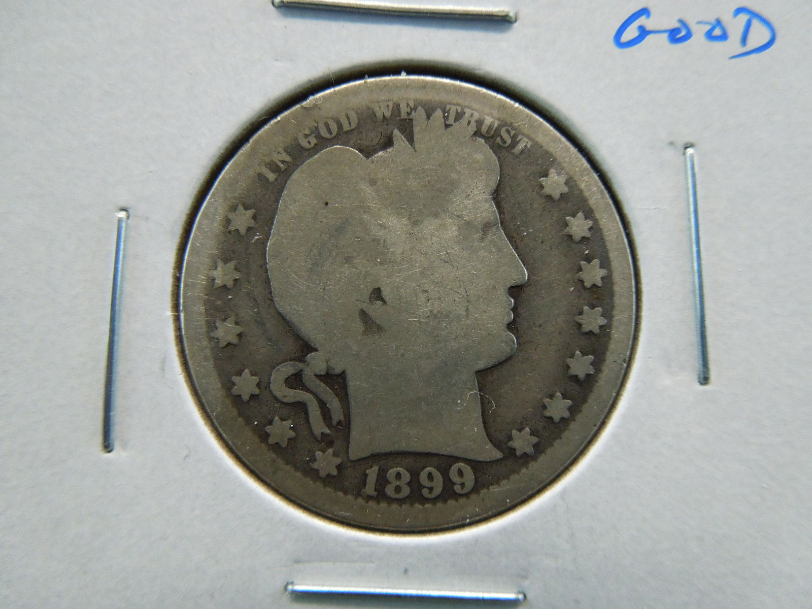 1899-O Barber 25c.  Good. (1 of 3)