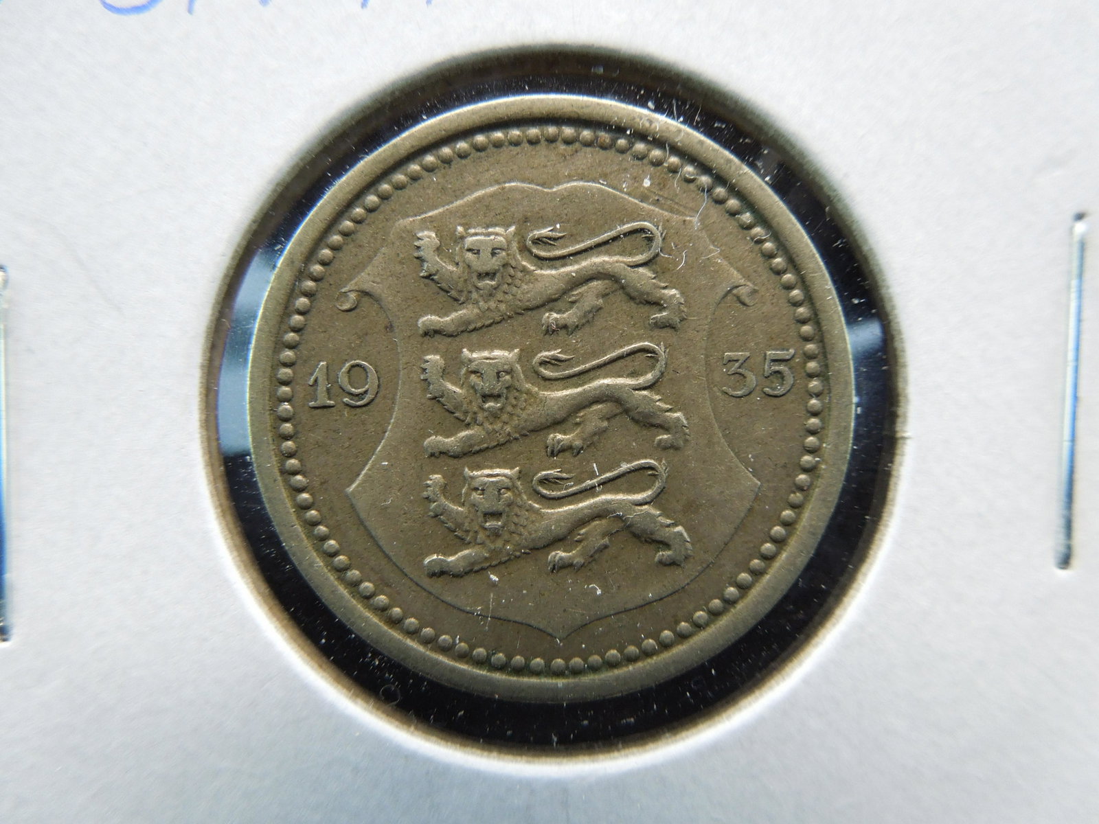 1935 Estonia 10 Senti. VF.: 1935 Estonia 10 Senti. VF.