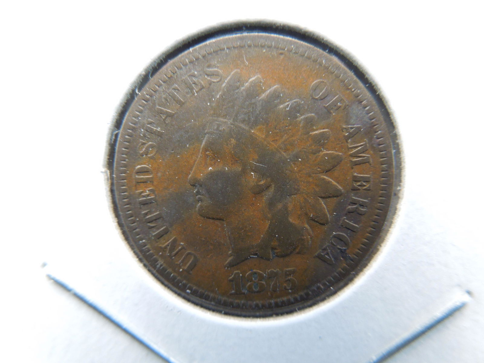 1875 Indian Cent.  VG Detail.  Better date. (1 of 3)