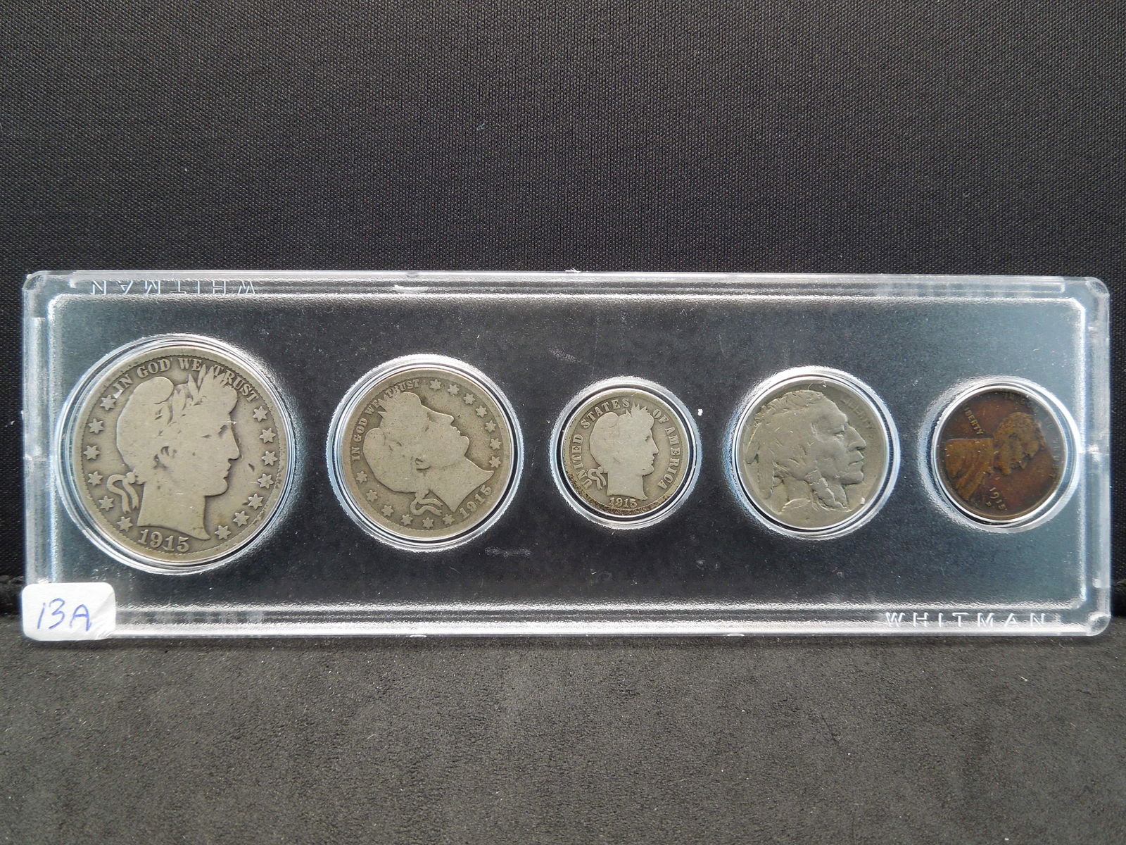 1915 Year Set.  S Mint Half, D Mint Quarter, P Mint (1 of 2)