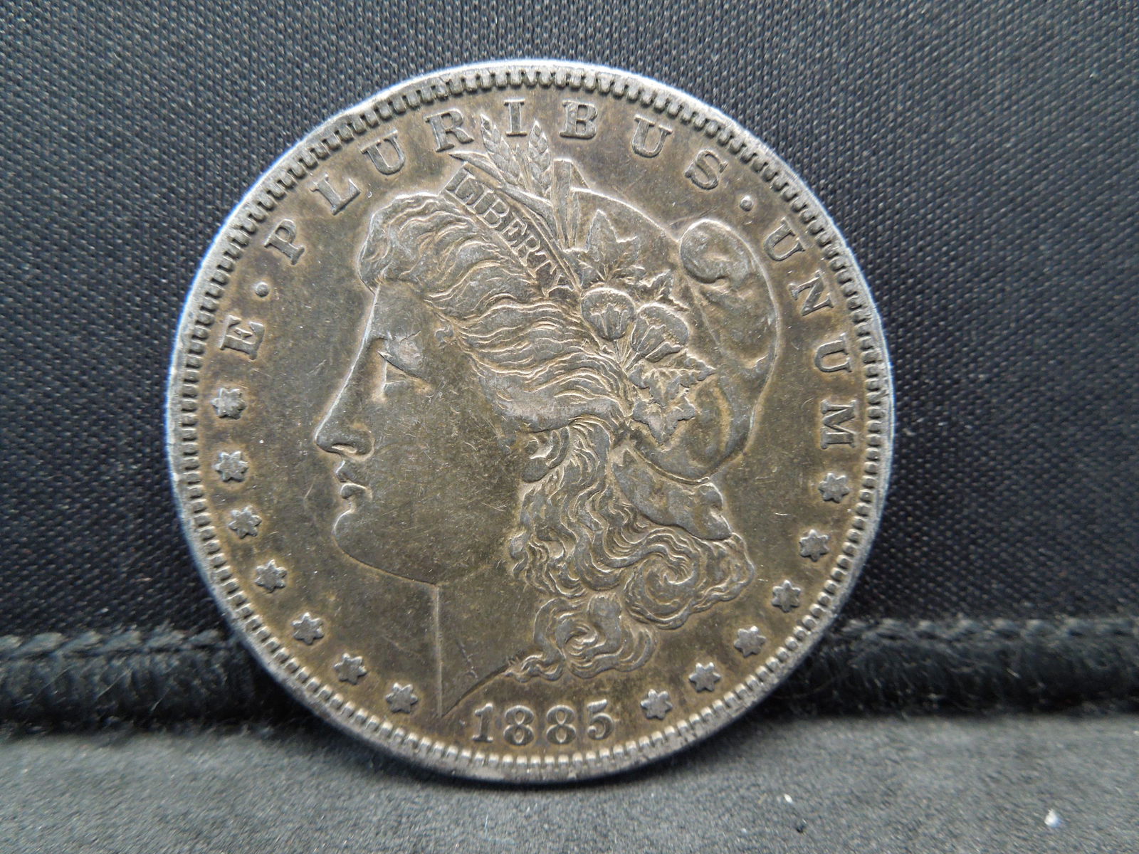 1885-S Semi-Key Date Morgan Silver Dollar. (1 of 2)