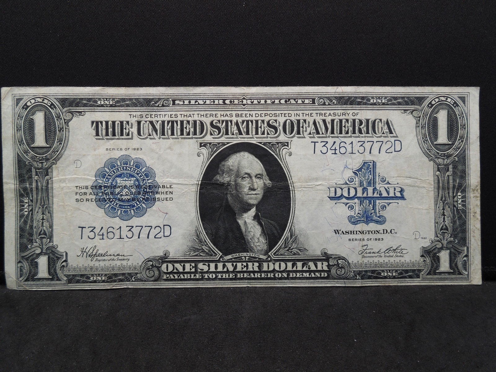 1923 US $1 Horse blanket silver certificate.  Nice VF (1 of 3)