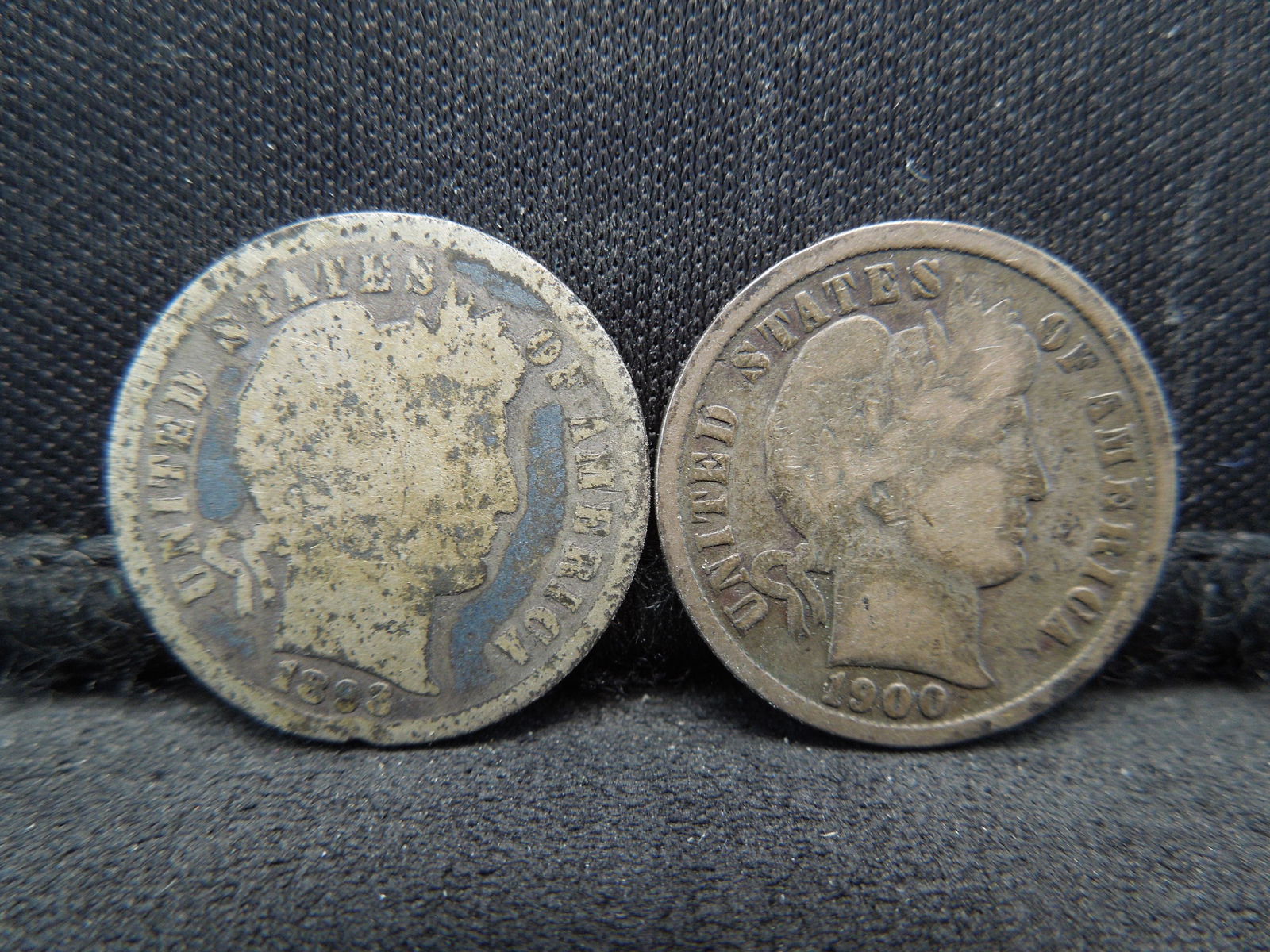 1893, 1900 Barber Dimes (1 of 2)