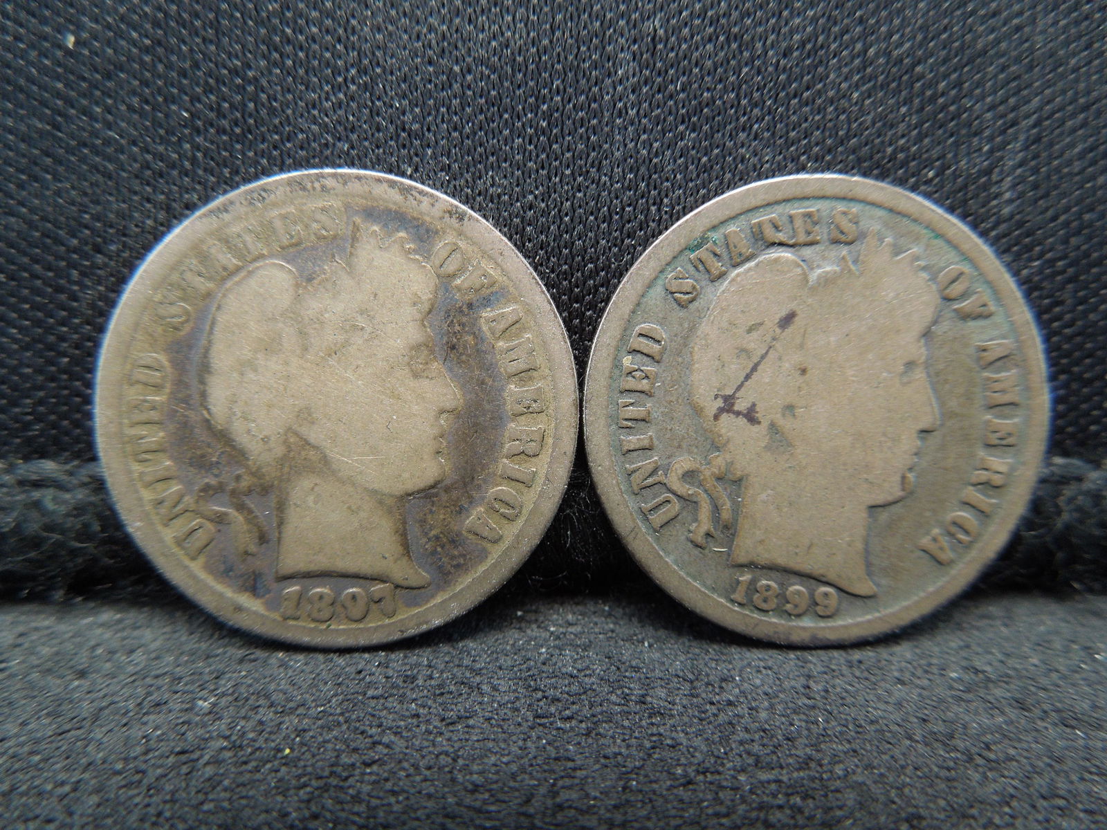 1897, 1899 Barber Dimes (1 of 2)