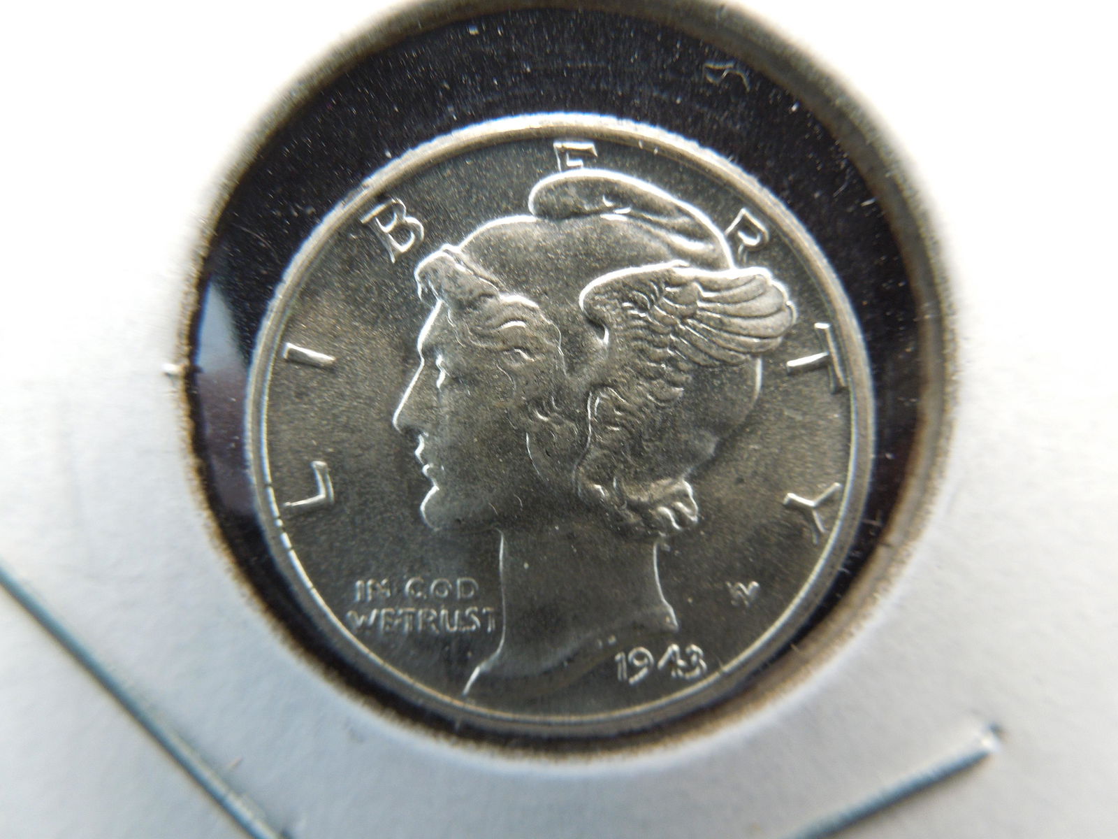 1943 Mercury Dime.  Full Split Bands.  BU. (1 of 3)