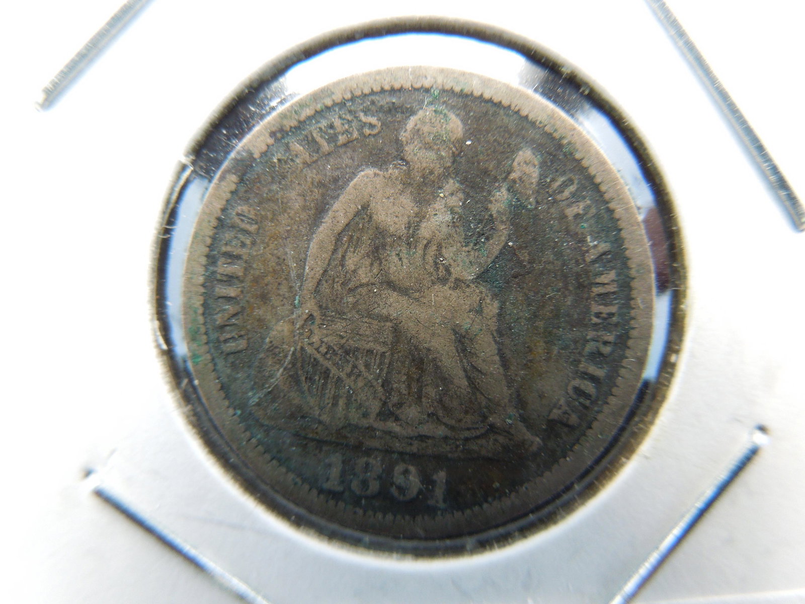 1891 Seated Dime (1 of 3)