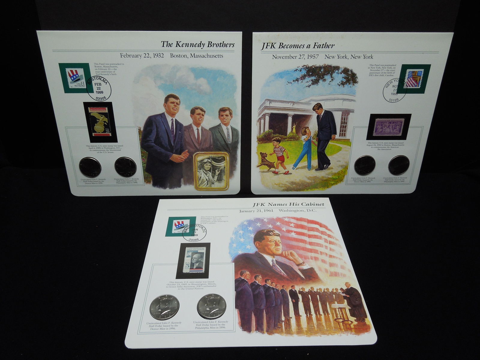 (3) Kennedy Postal Commemorative Panels:  The Kennedy (1 of 16)