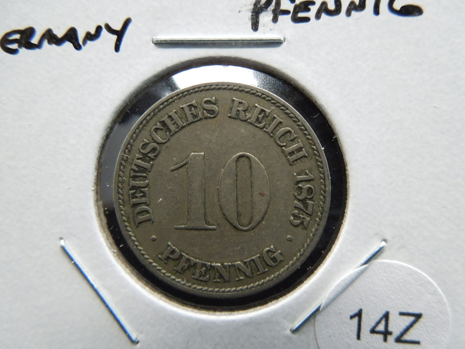 1875C Germany 10 Pfennig. (1 of 3)