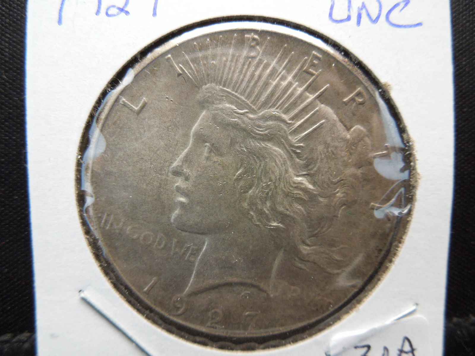 1927 US Peace Dollar.  Uncirculated.  2nd lowest (1 of 3)