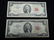 Two 1963 $2 Red Seal United States Notes.
