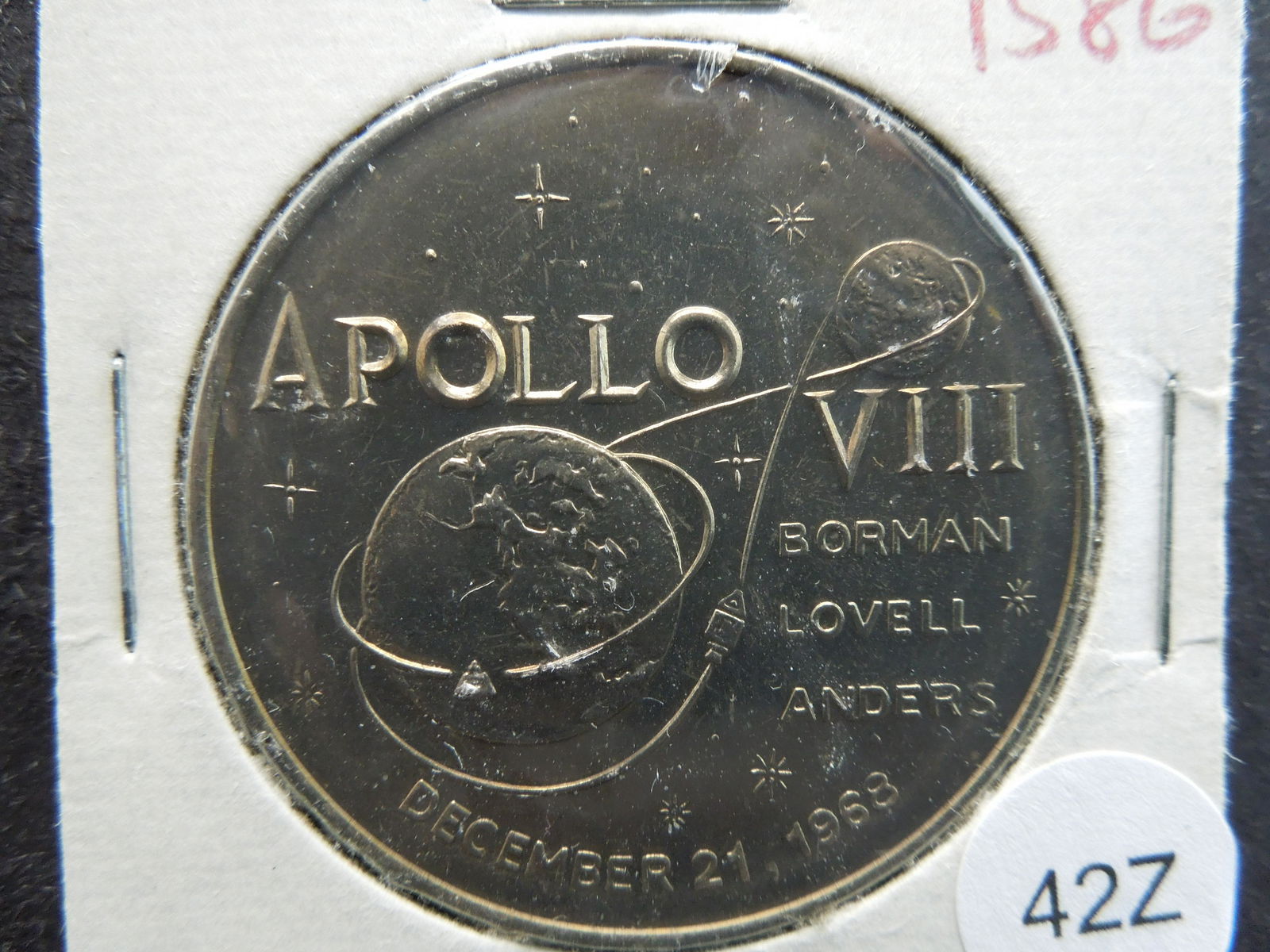 Apollo 8 Medal. Borman, Lovell, Anders. Dec. 21, 1968. (1 of 3)