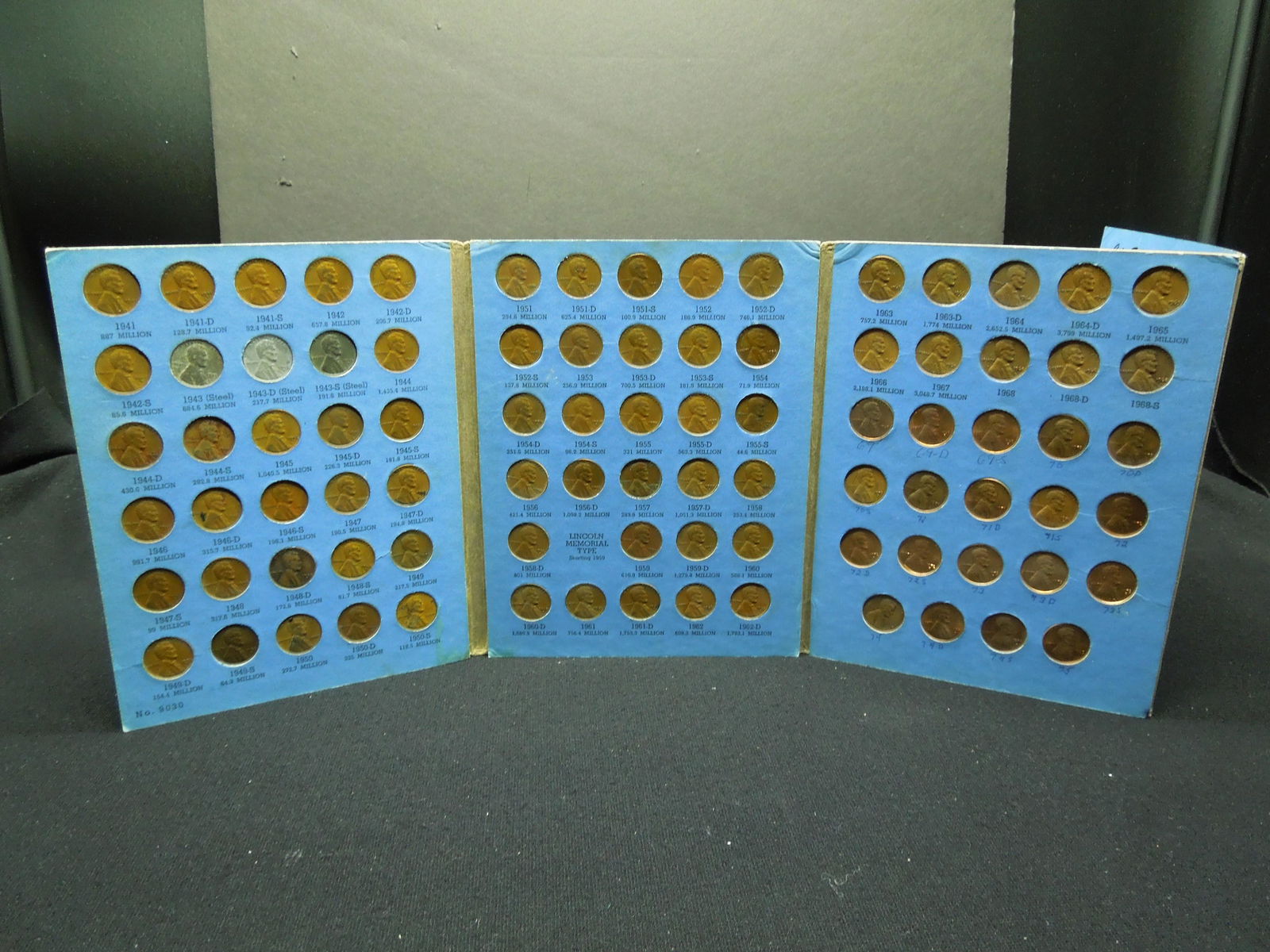 1941-1975 88 Coin Lincoln Wheat Cents Set Housed in (1 of 7)