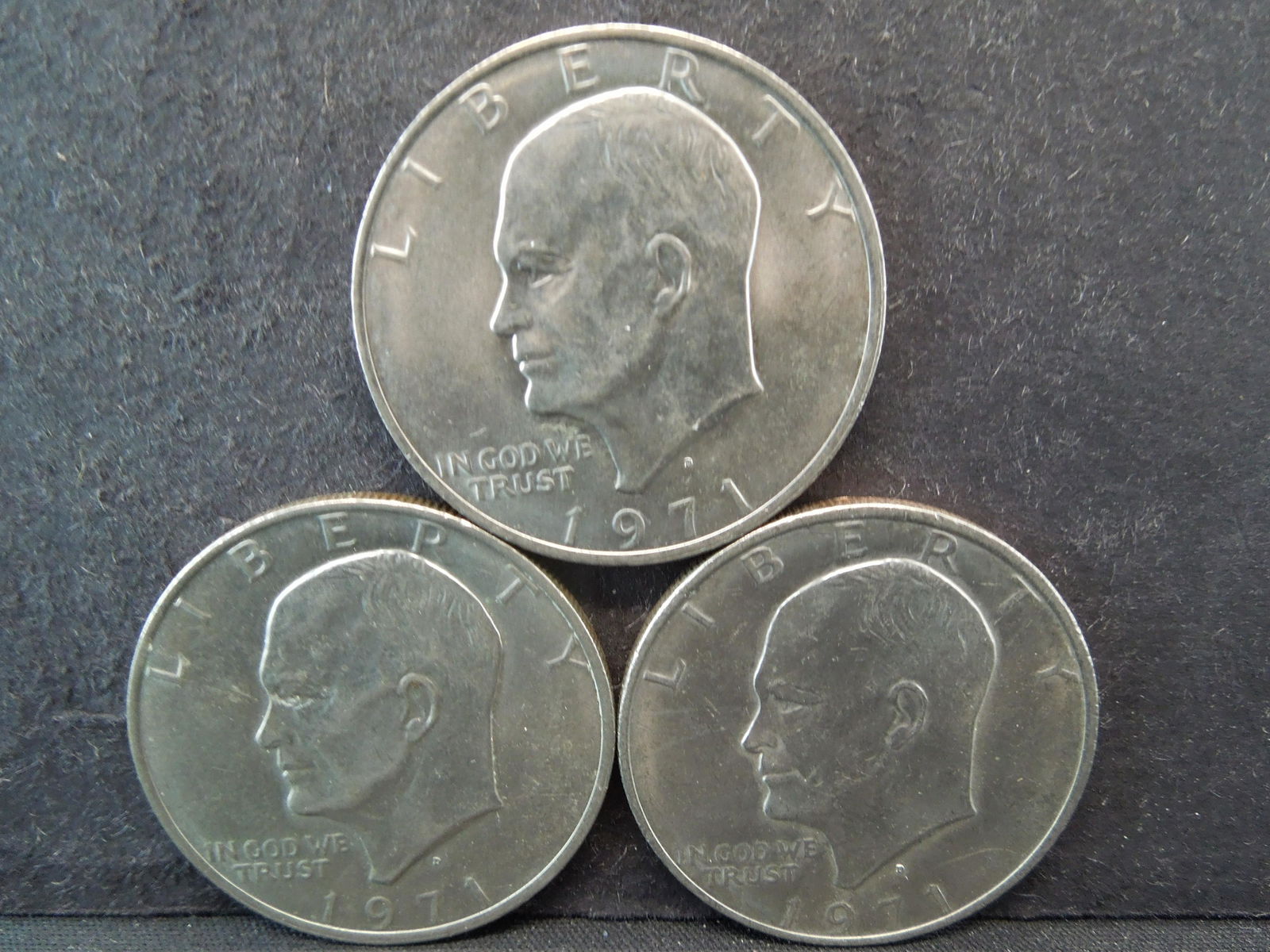 (3) 1971 D Ike Dollars (1 of 2)