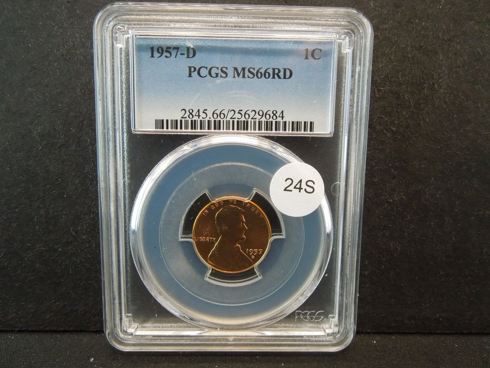 1957d Lincoln cent PCGS MS66RD (1 of 4)