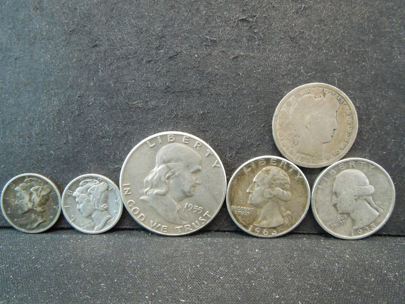 1937 S, 941 Mercury Dimes, 1935, 1963 S Washington (1 of 7)