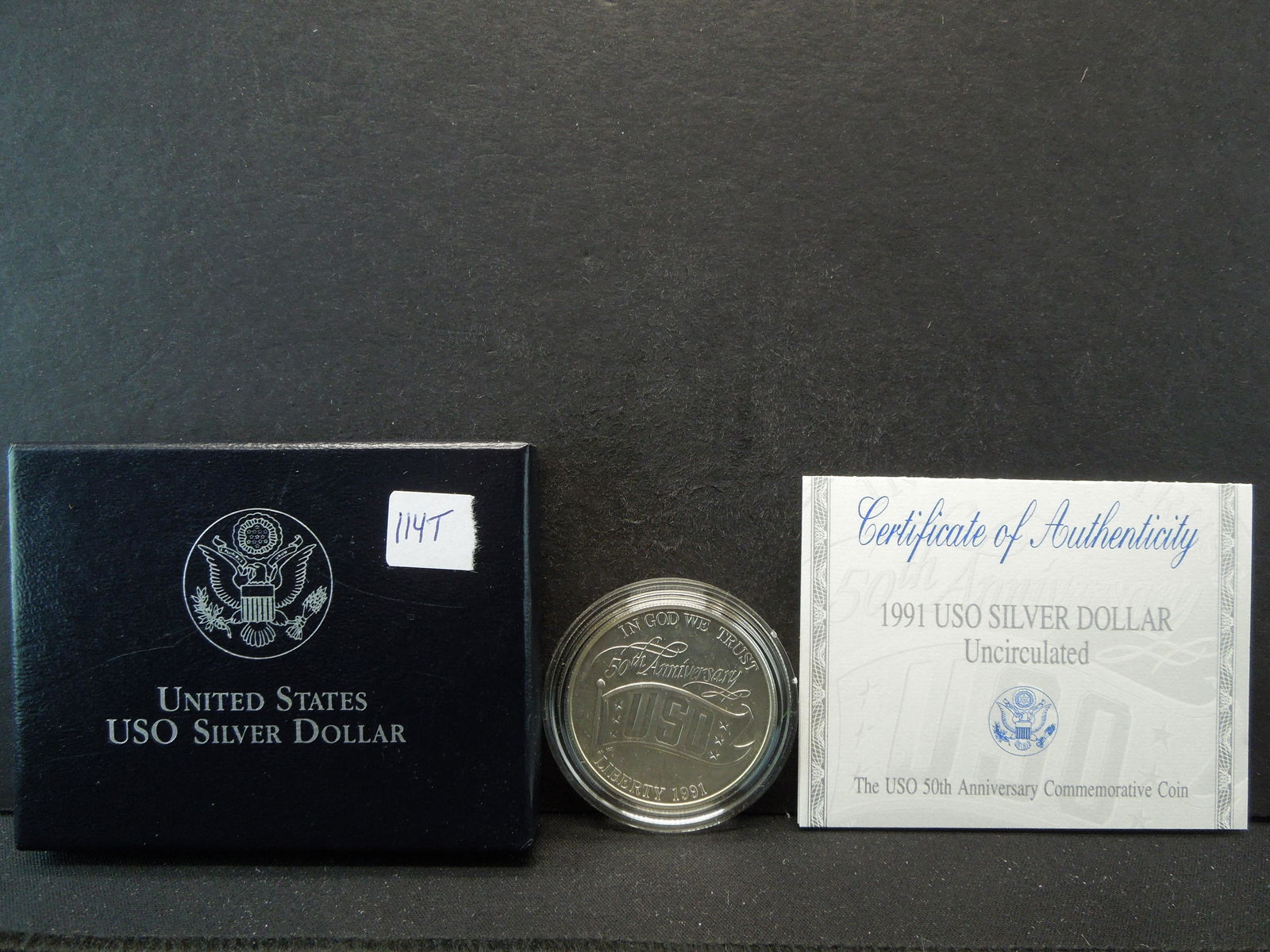 1991 U.S. USO Uncirculated Commemorative Silver Dollar (1 of 4)